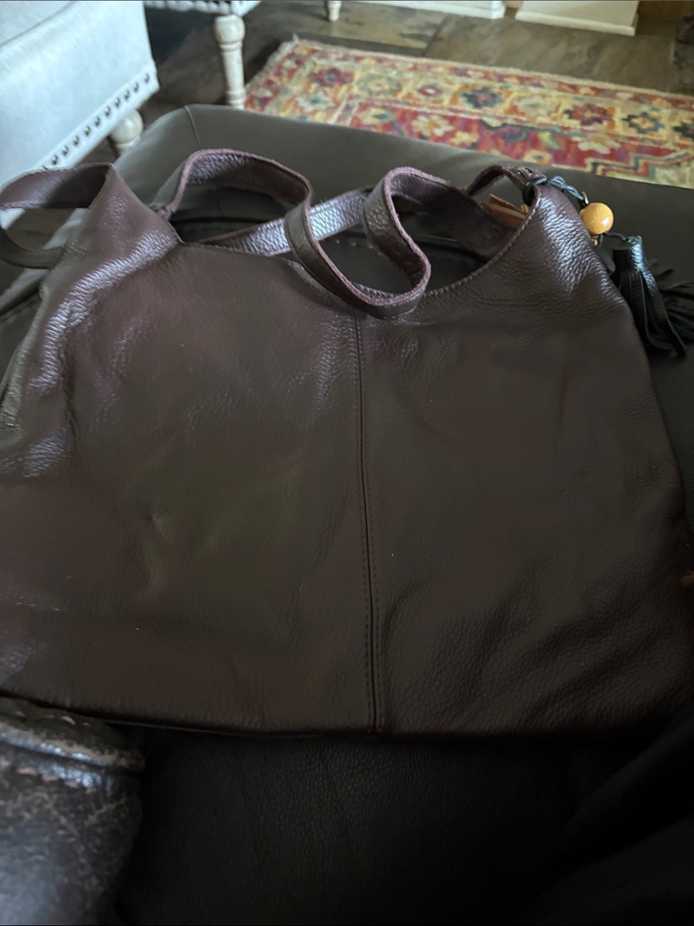 The SAK Classic Leather Tote in Deep BROWN BAG